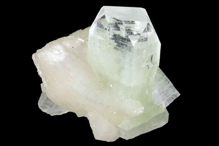 Zoned Apophyllite Crystals With Stilbite - India #72073